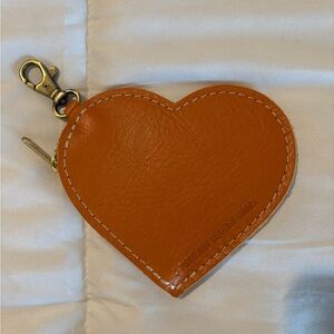 Portland Leather Goods Heart-Shaped Keychain - clementine
